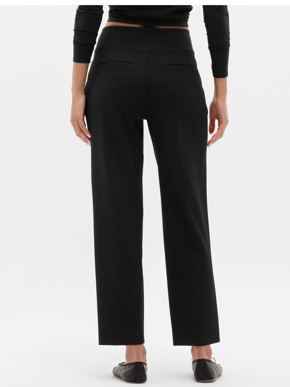 Athleta Black Endless High Rise Straight-Leg Pull-On Pants - Picture 4 of 9